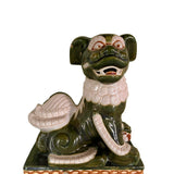 Vintage Large Green Chinoiserie Foo Dog
