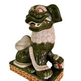 Vintage Large Green Chinoiserie Foo Dog