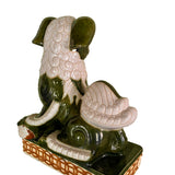 Vintage Large Green Chinoiserie Foo Dog