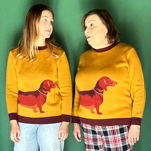 Cotton Dachshund Holiday Sweater