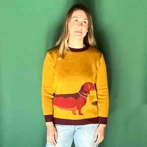 Cotton Dachshund Holiday Sweater