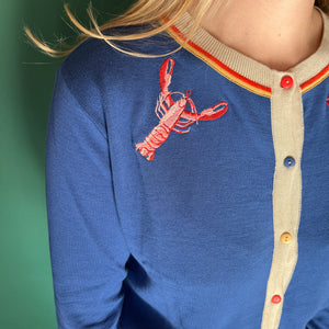 Cotton Lobster Cardigan Sweater