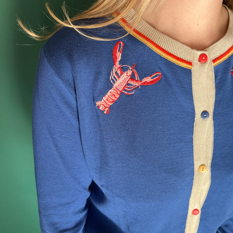 Cotton Lobster Holiday Cardigan Sweater