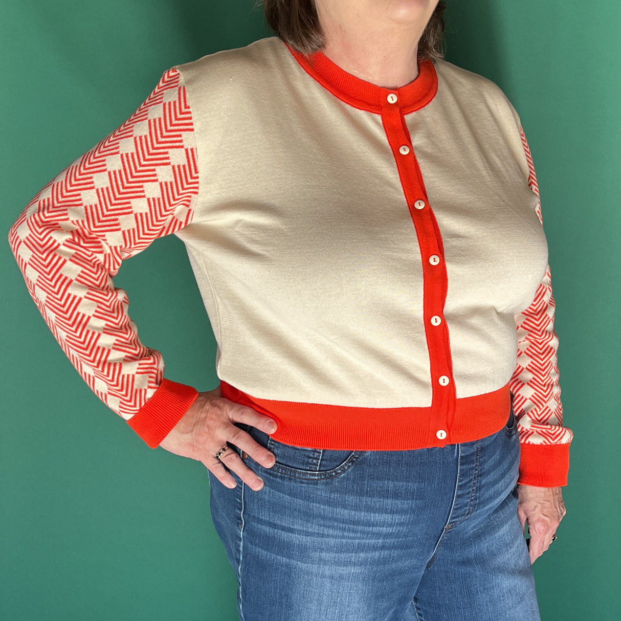 Cotton Parrot Holiday Cardigan Sweater