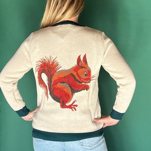 Cotton Squirrel/Acorn Holiday Sweater