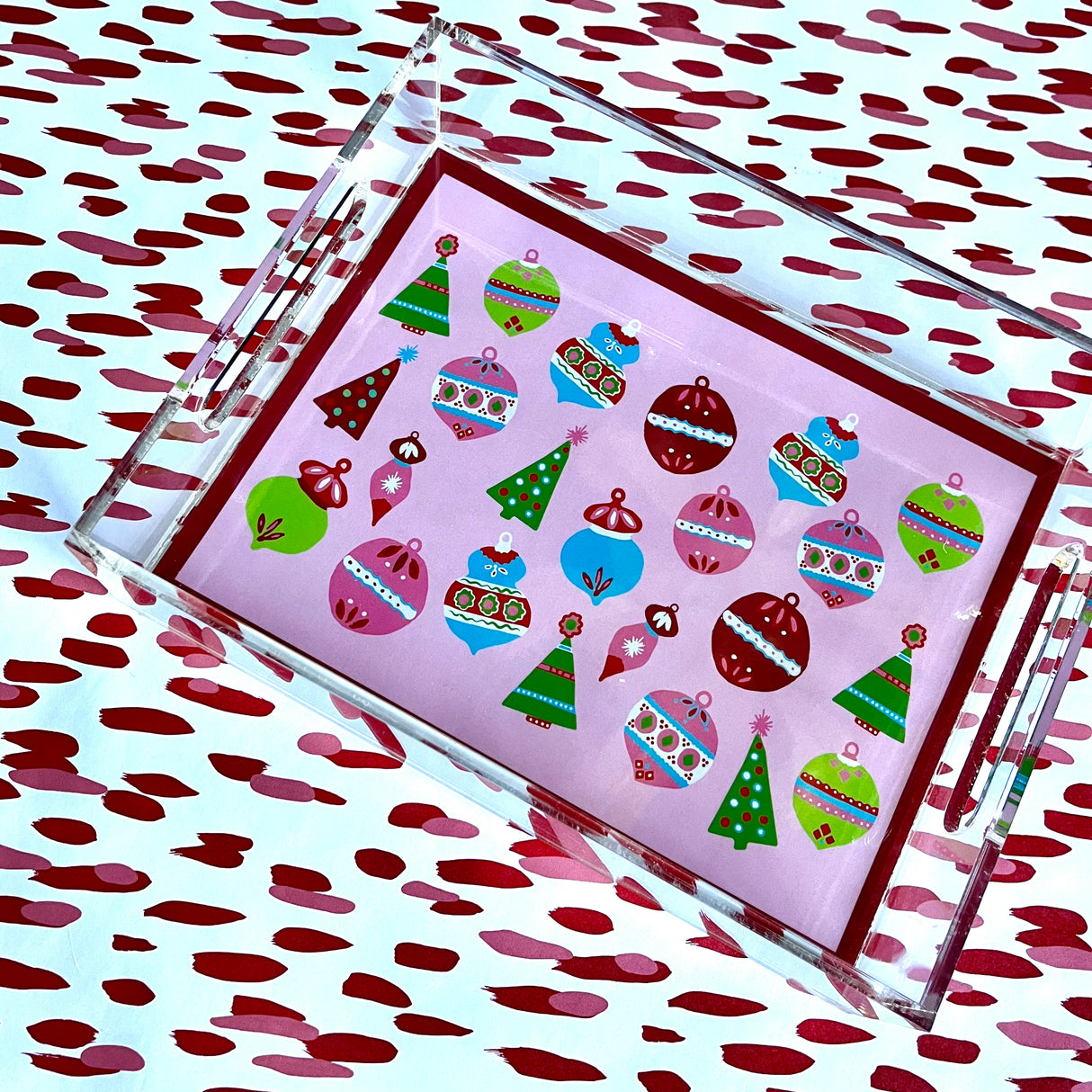 Darling Ornaments Rectangular Acrylic Tray