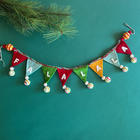 Felt Fa-La-La Christmas Wall Hanging