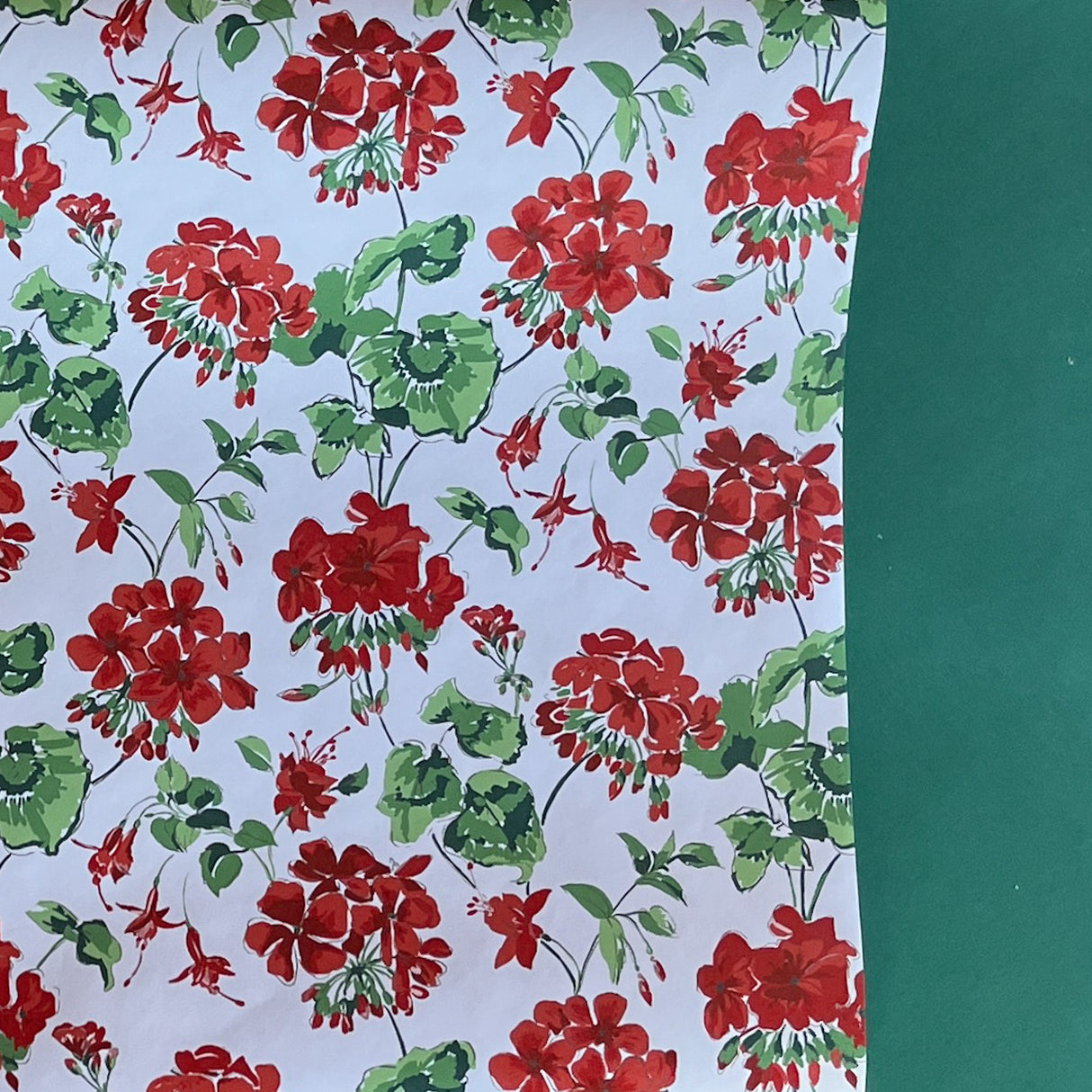 Cottage Grove Geranium Red Gift Wrapping Paper