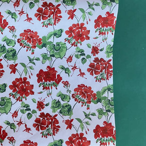 Cottage Grove Geranium Red Christmas Gift Wrapping Paper