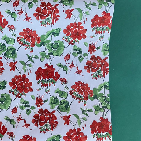 Cottage Grove Geranium Red Gift Wrapping Paper