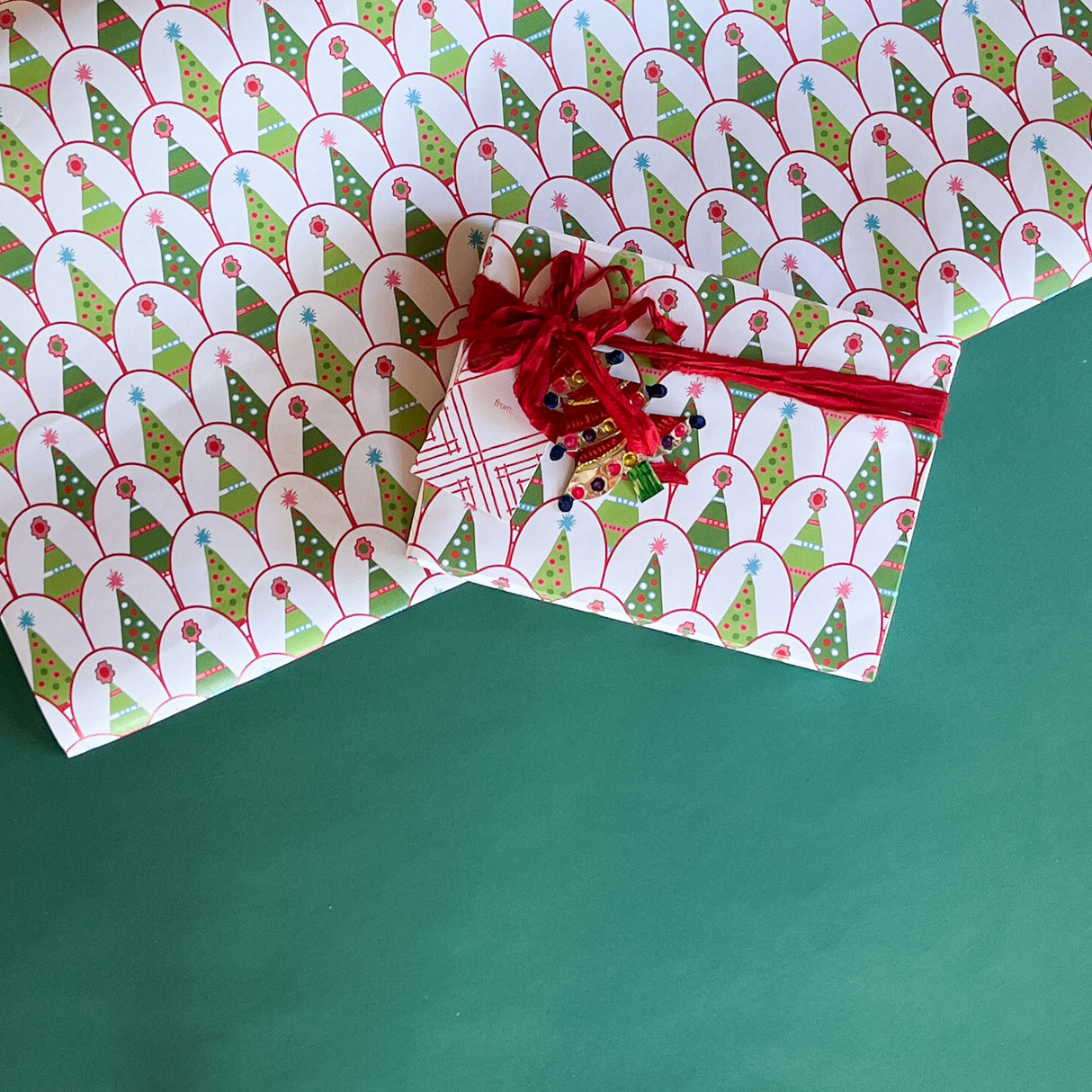 Twinkle Trees Christmas Gift Wrapping Paper