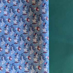 Imperial Palace Island Pugs Blue Gift Wrapping Paper