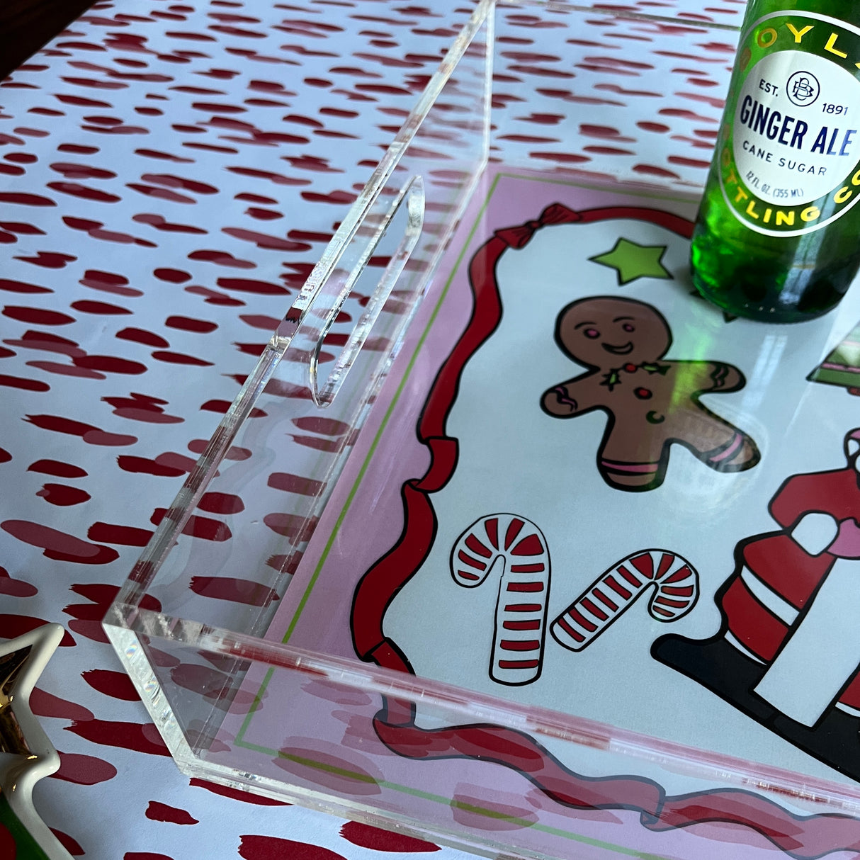 Santa and Friends Square Acrylic Tray