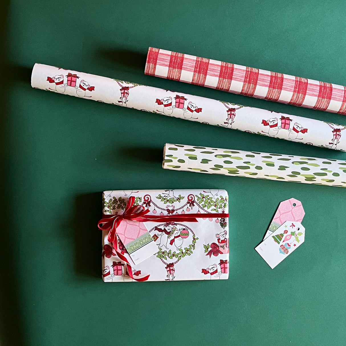 Dancing Mice Gift Wrap Set