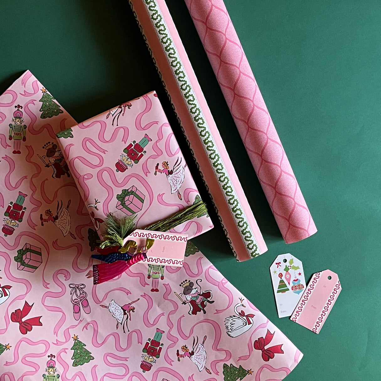 Nutcracker Ribbons Christmas Gift Wrap Set