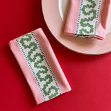 Harbor Trail Bahama Pink No-Iron Dinner Napkins, Set of 2