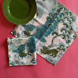 East of the Sun Green No-Iron Dinner Napkins, Set of 2