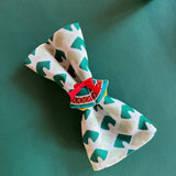 Vintage Satin Bow Bells Christmas Napkin Rings, Set of 4