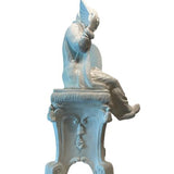 White Chinoiserie Statue
