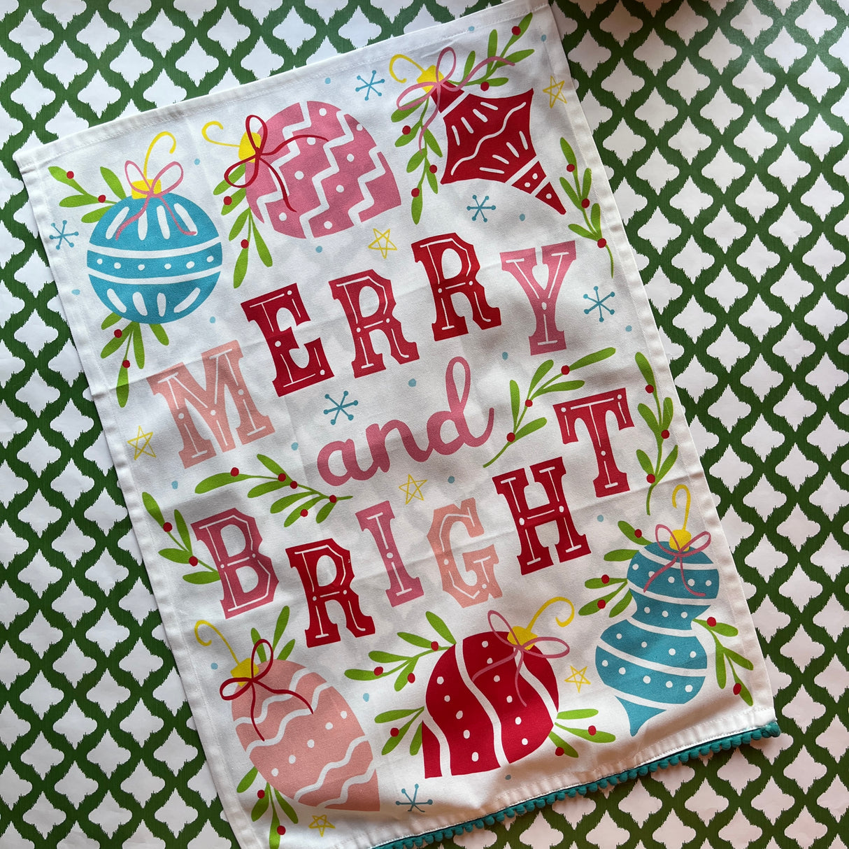 Merry and Bright Tea Towel/Dish Towel/Guest Towel