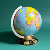 Vintage Metal Globe Metal Stand