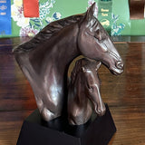 Vintage Brass Mare/Colt Horses Statuette