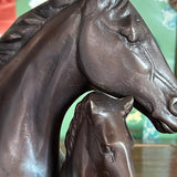 Vintage Brass Mare/Colt Horses Statuette