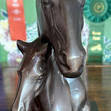 Vintage Brass Mare/Colt Horses Statuette