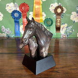 Vintage Brass Mare/Colt Horses Statuette
