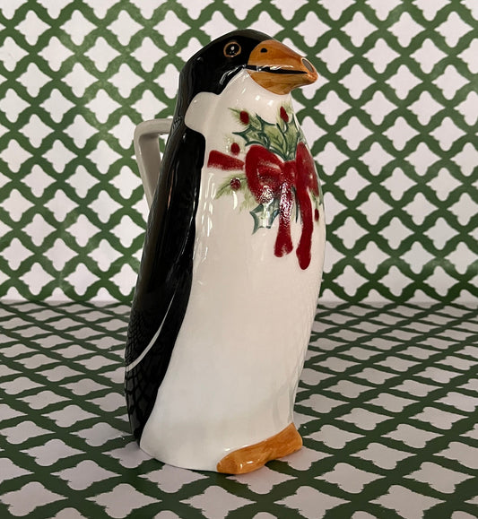 Holiday Penguin Pitcher