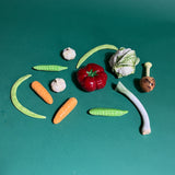 Vintage Italian Miniature Ceramic Vegetables, Set of 12