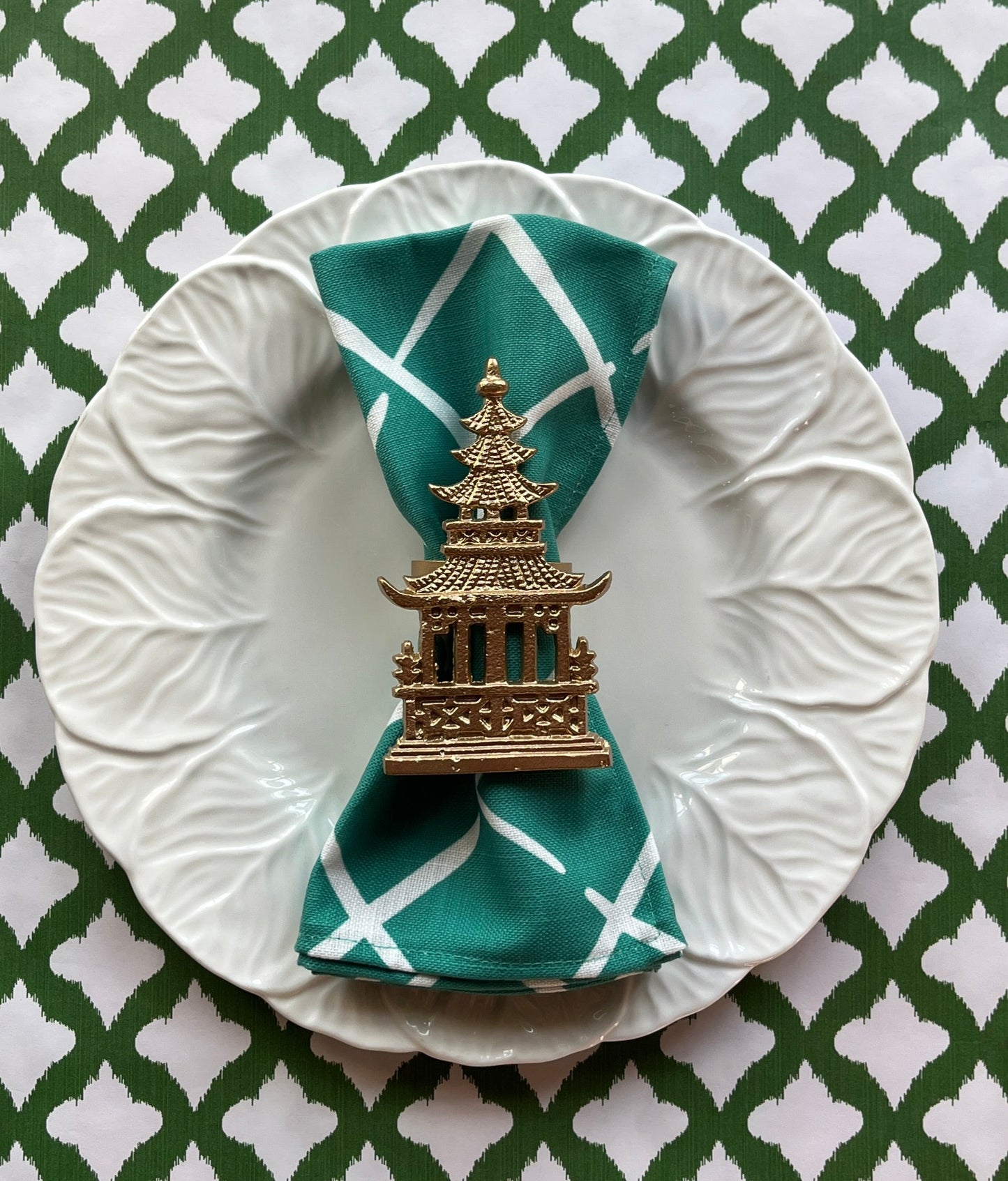 Pagoda Napkin Rings, Set of 4