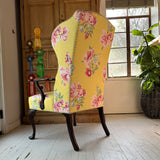 Vintage Swans Island Floral Wingback Chair