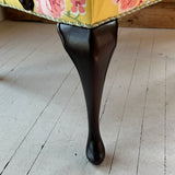 Vintage Swans Island Floral Wingback Chair