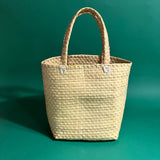 Vintage Jamaica Flowers Straw Tote Bag
