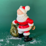 Vintage Ceramic Santa with Bell and Sack Planter/Vase