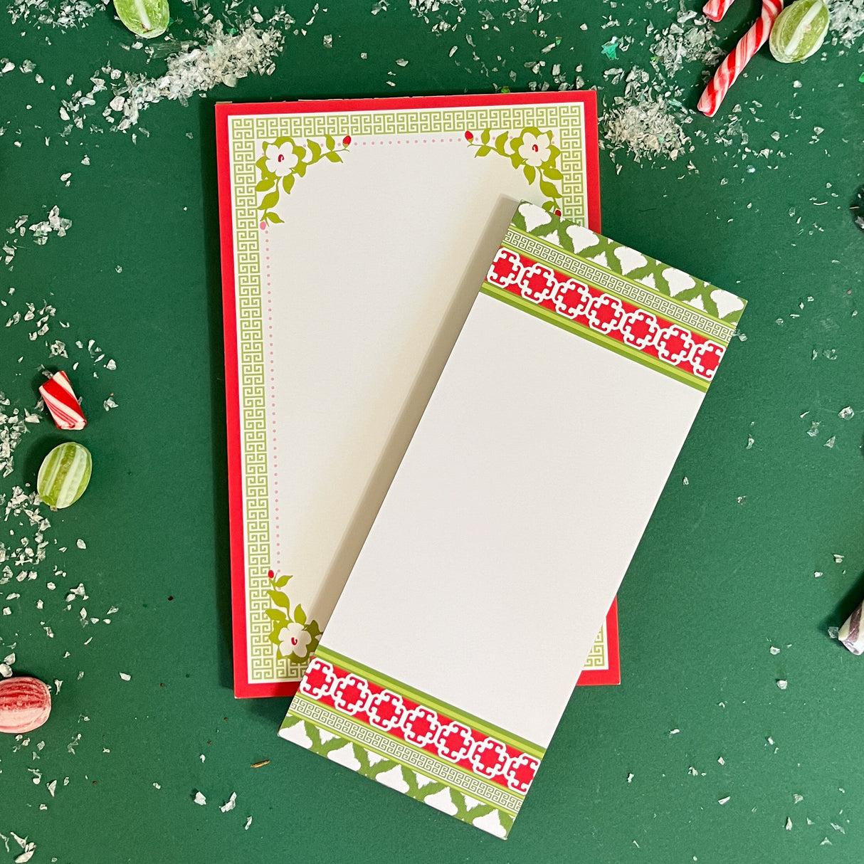 Christmas Floral Luxe, Monserrat/Holiday Lattice Notepads