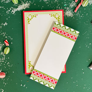 Christmas Floral Luxe, Monserrat/Holiday Lattice Notepads