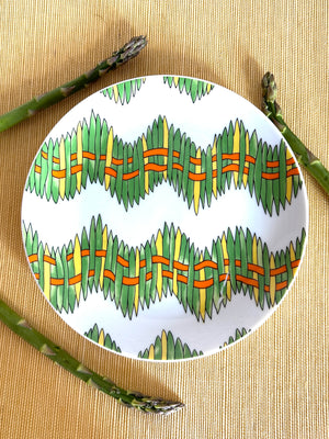 Vintage Villa Vanilla Palm Beach Vegetable Plates, Set of 4