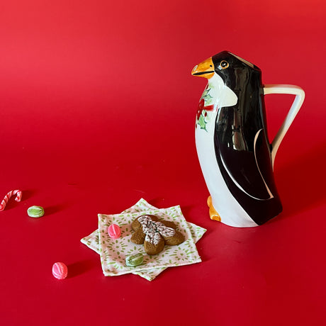 Vintage Italian Christmas Penguin Pitcher