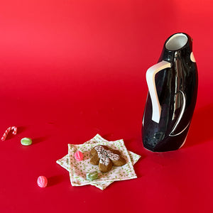 Vintage Italian Christmas Penguin Pitcher