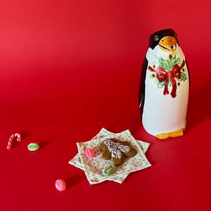 Vintage Italian Christmas Penguin Pitcher