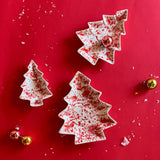 Vintage Red/White Splatterware Ceramic Stacking Candy Dishes, Set of 3