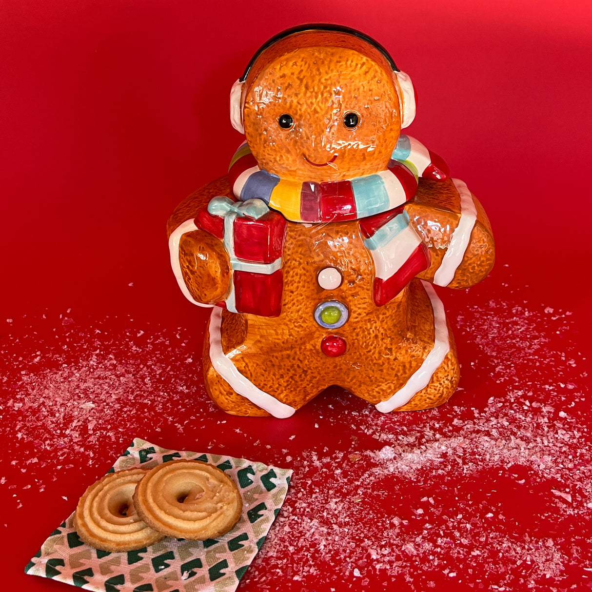 Vintage Ceramic Gingerbread Man Cookie Jar