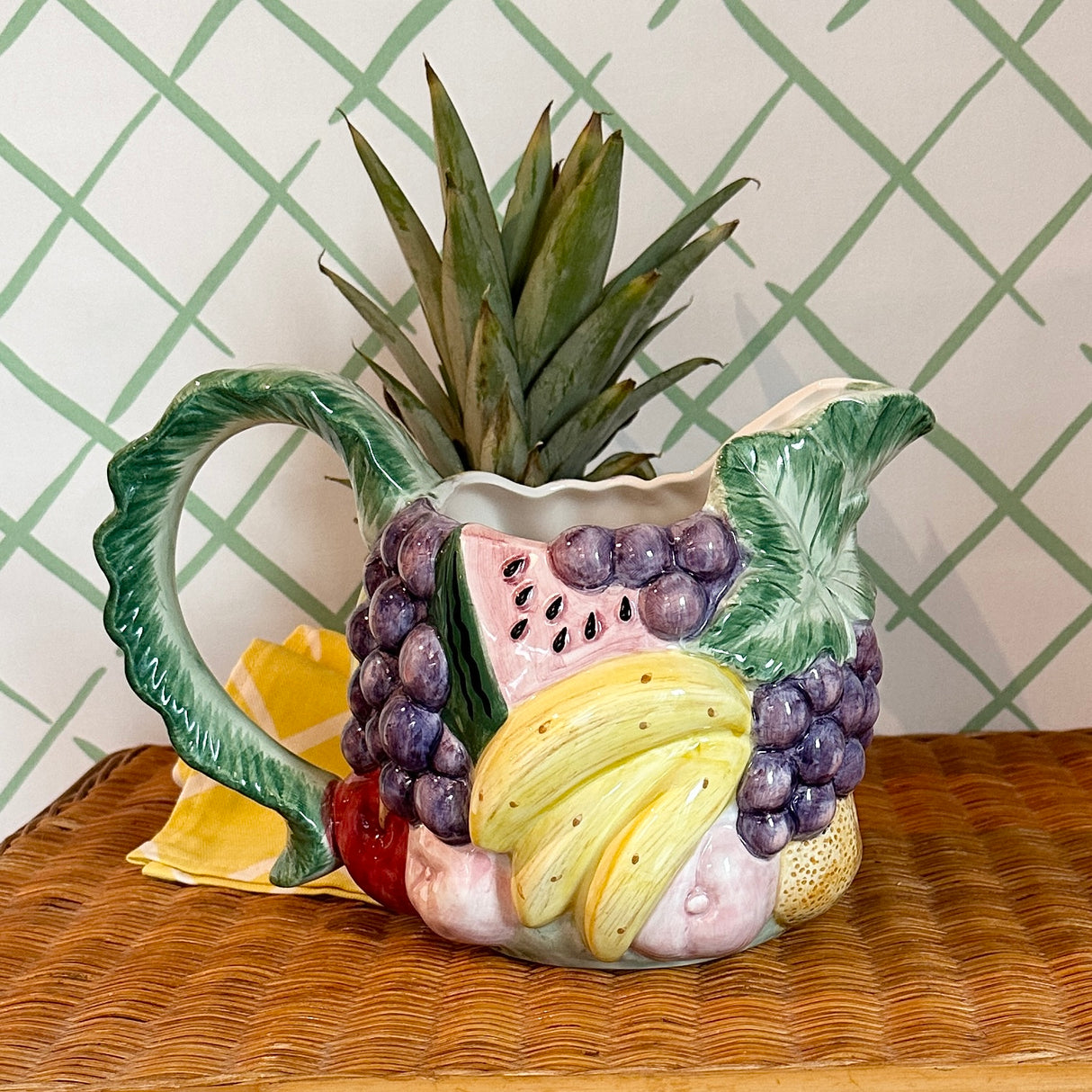 Vintage Ceramic Fruit Pitcher