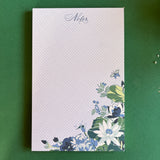 Blue Floral Notepad