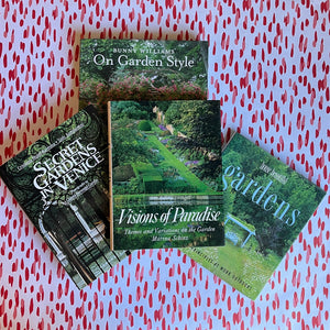 Vintage Garden Design Books, Set of 4