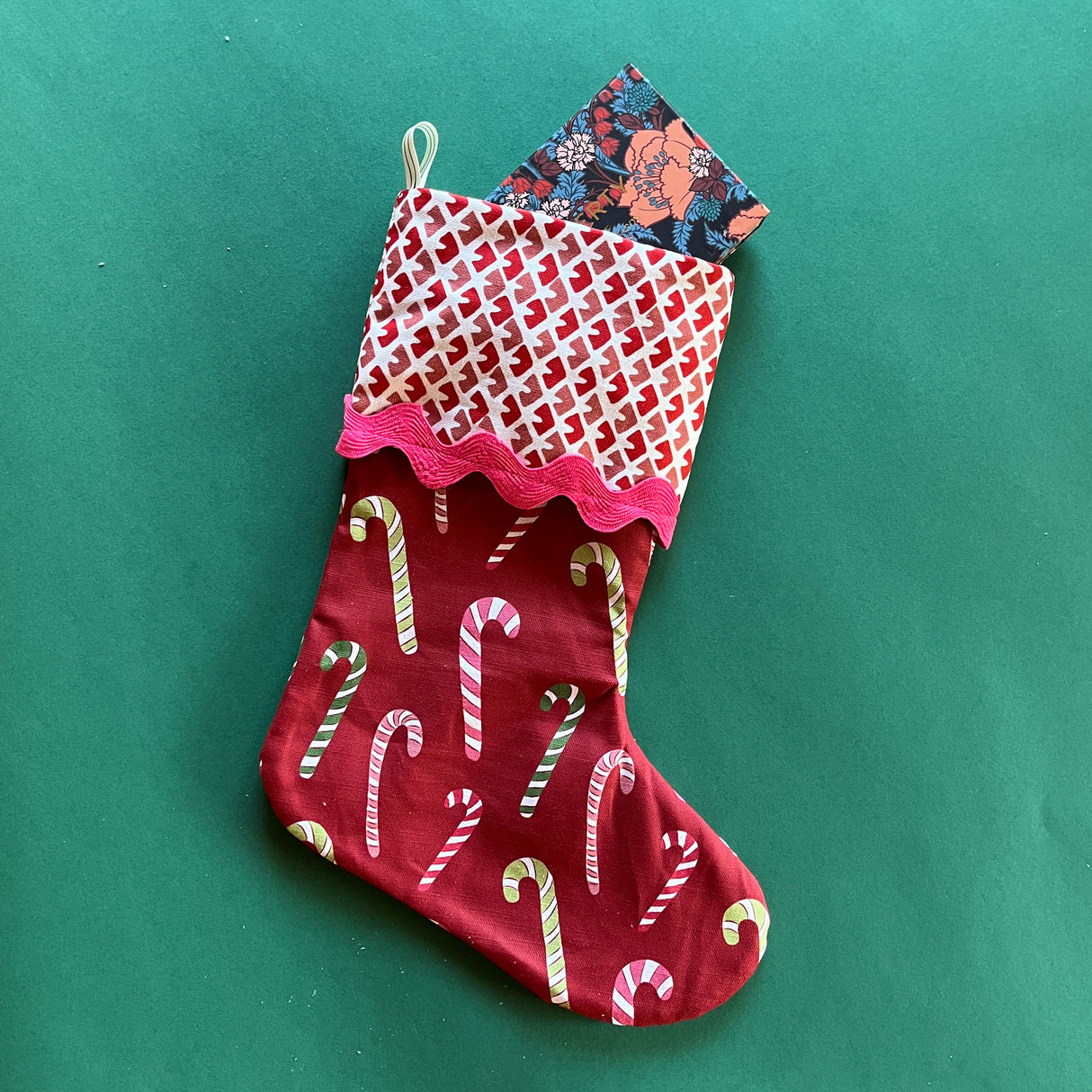 Dancing Candy Canes Christmas Stocking