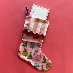 Darling Ornaments Ric Rac Christmas Stocking