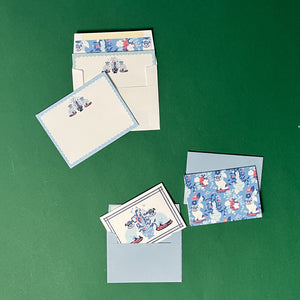 Imperial Pugs Island Blue Social Set Notecards